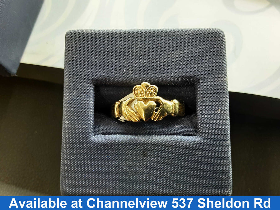 Ring - Engagement Set - Yellow Gold 10k (.417) 2.6 grams Size 8.5