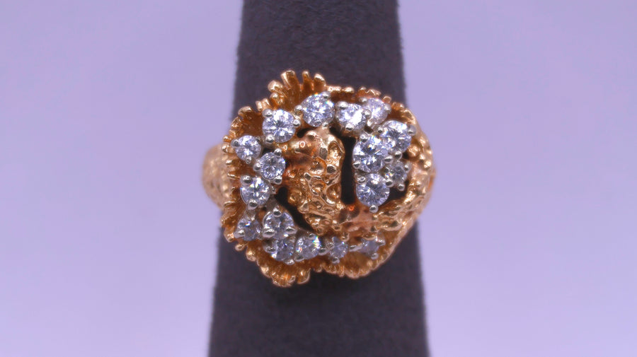 Women's Ring - Yellow Gold 14k (.585) 9 grams Size 7