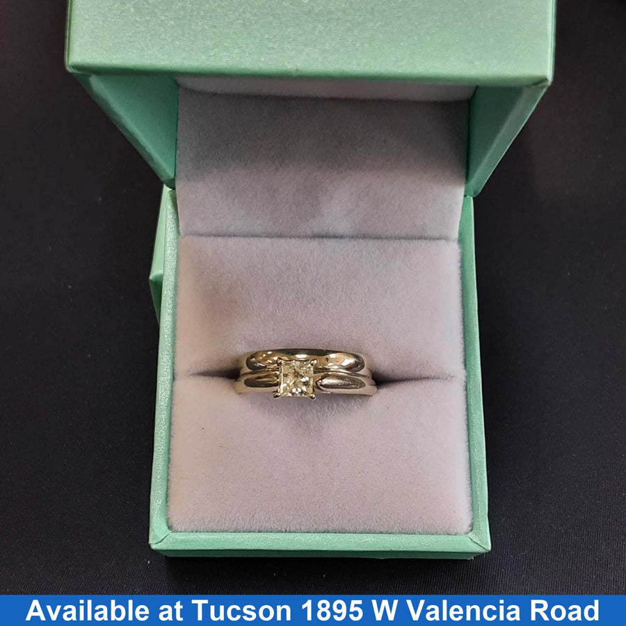Ring - Engagement Set - White Gold 10k (.417) 4.4 grams Size 9