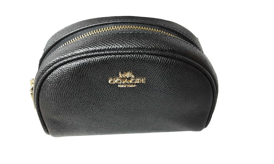 Coach Half Moon Cosmetic Case Black Purse / Handbag