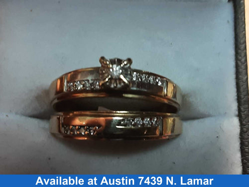Ring - Wedding Set - Yellow Gold 14k (.585) 4.3 grams Size 9