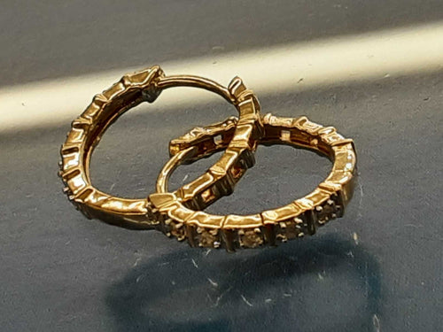 Hoop Earrings - Yellow Gold 10k (.417) 2.2 grams