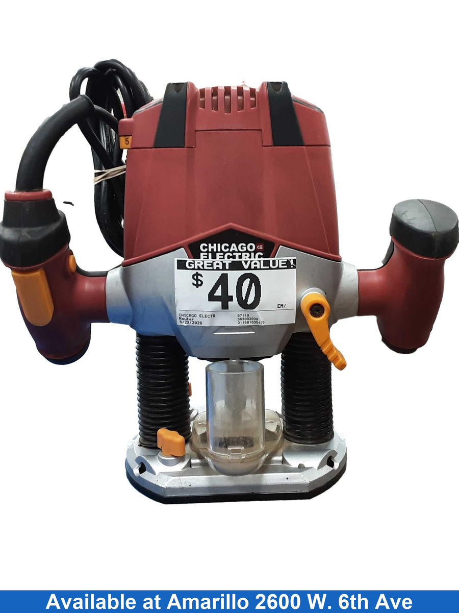 Chicago Electric 67119 Red Corded Router