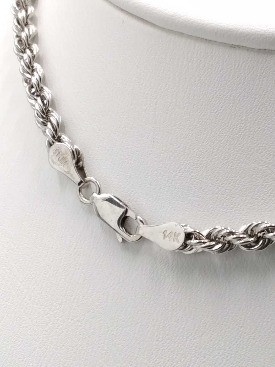 Rope Chain - White Gold 14k (.585) 6.1 grams 20 inch