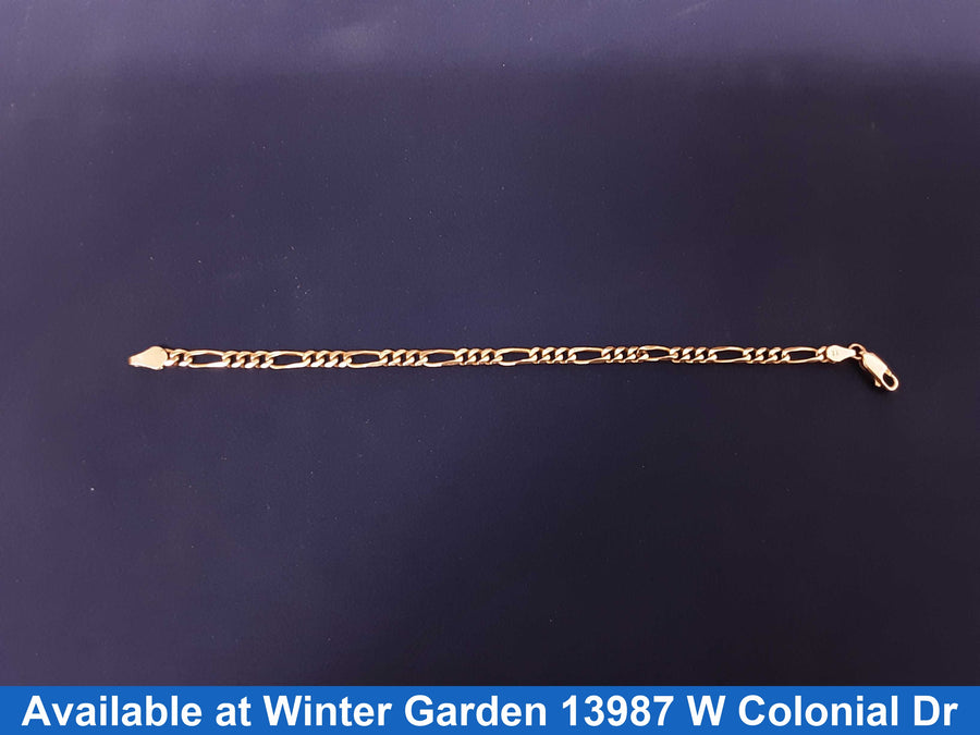 Figaro Bracelet - Yellow Gold 14k (.585) 5.4 grams 7 inch