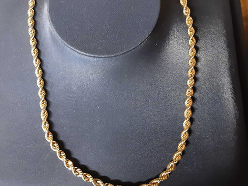 Rope Chain - Yellow Gold 14k (.585) 25.5 grams 18 inch