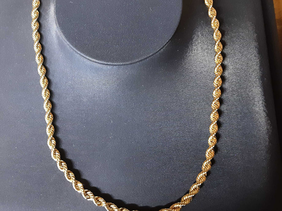 Rope Chain - Yellow Gold 14k (.585) 25.5 grams 18 inch