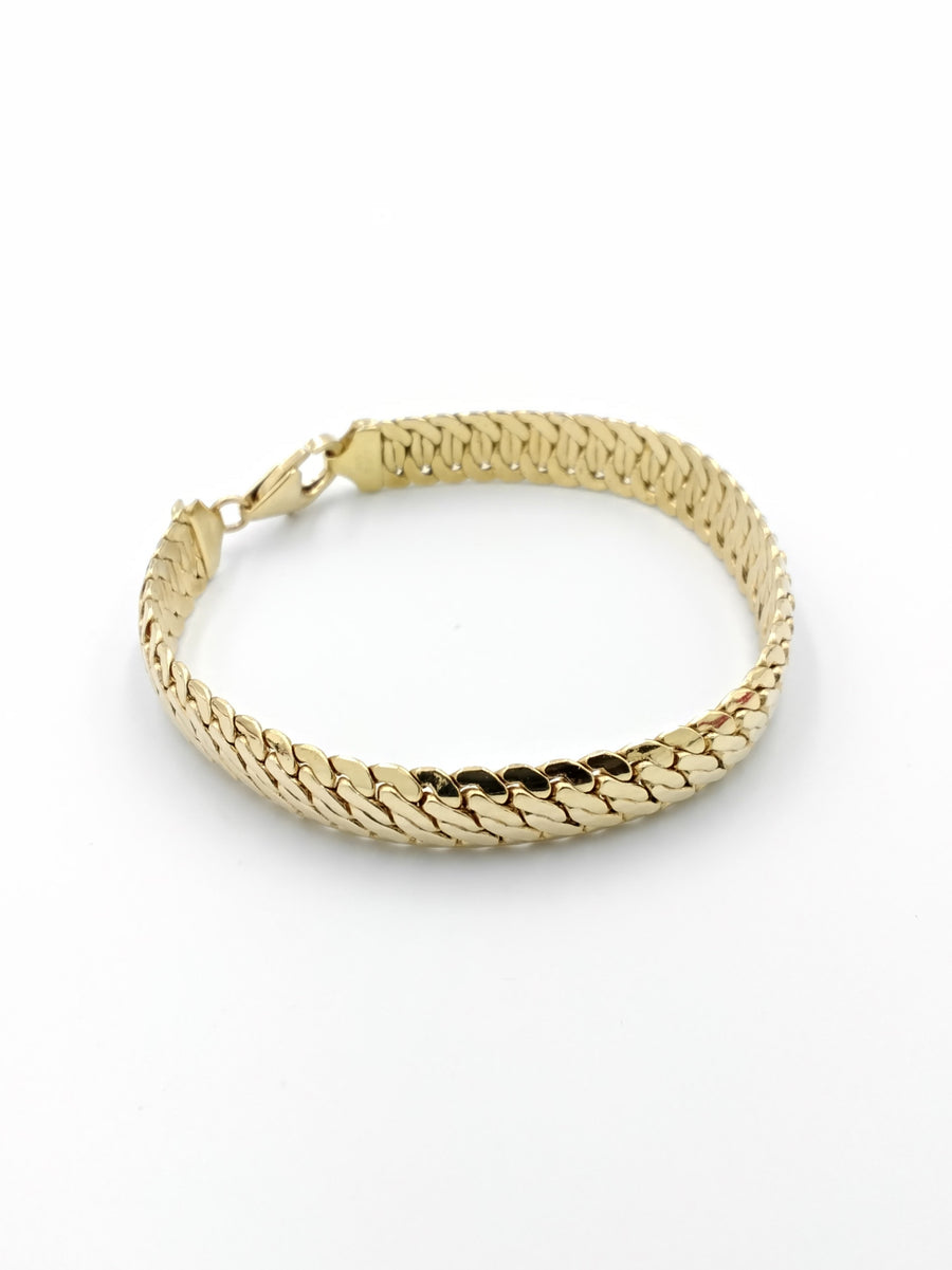 Herringbone Bracelet - Yellow Gold 14k (.585) 11.8 grams 8 inch