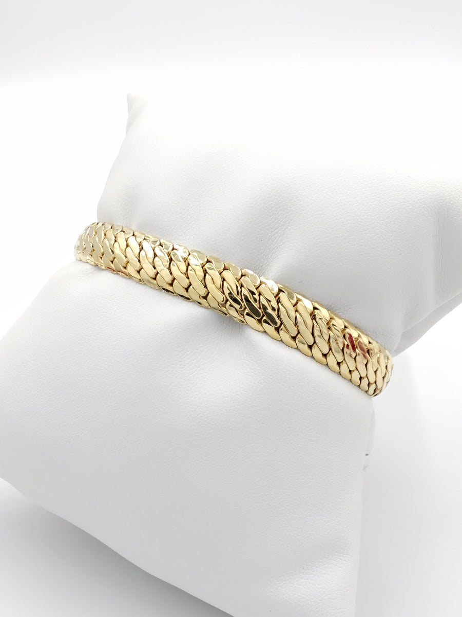 Herringbone Bracelet - Yellow Gold 14k (.585) 11.8 grams 8 inch