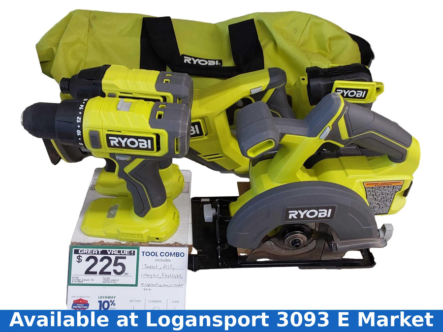 Ryobi Pcl206 Green Corded Impact Drill