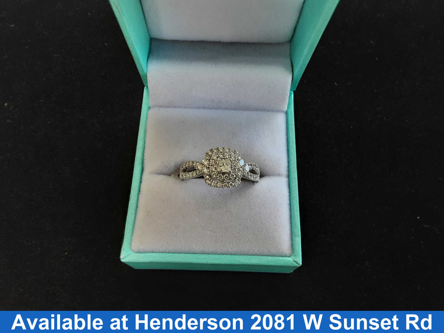 Ring - Engagement Set - White Gold 10k (.417) 2.1 grams Size 8