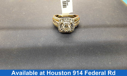 Ring - Engagement Set - Yellow Gold 10k (.417) 5.6 grams Size 7.5