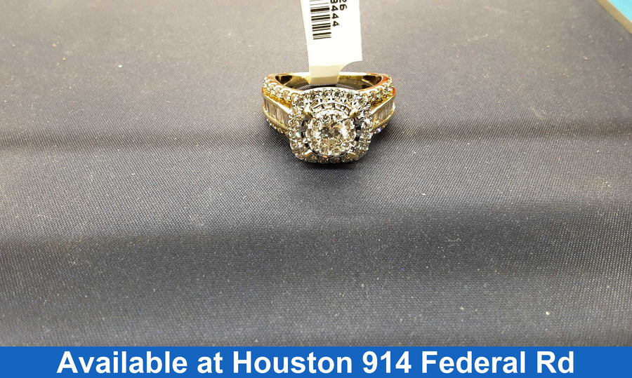 Ring - Engagement Set - Yellow Gold 10k (.417) 5.6 grams Size 7.5