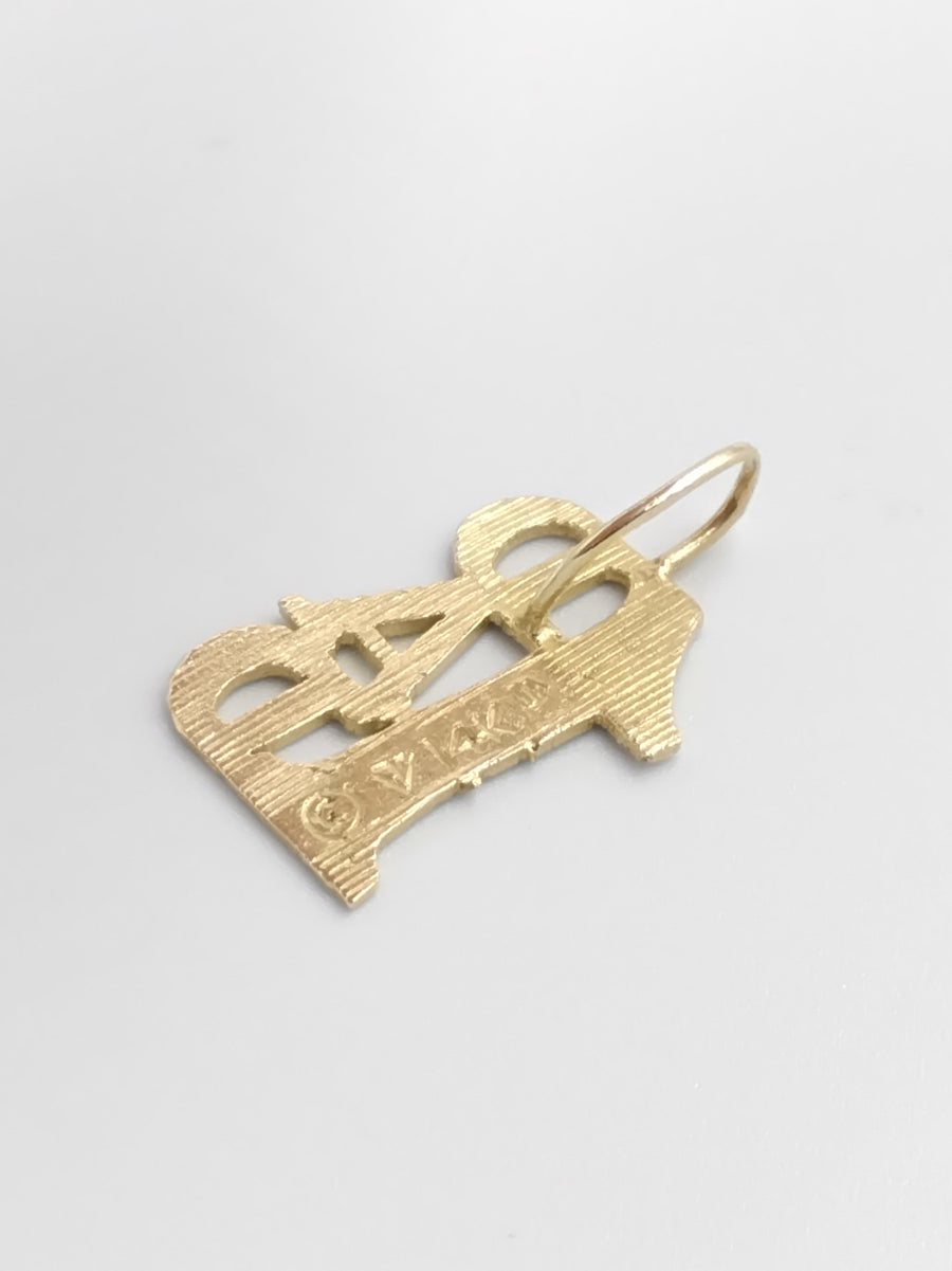 #1 Dad 14k Yellow Gold Pendant (.585) 1 grams
