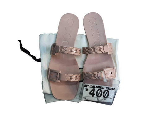 Gucci Pink Rubber Sandals Pink