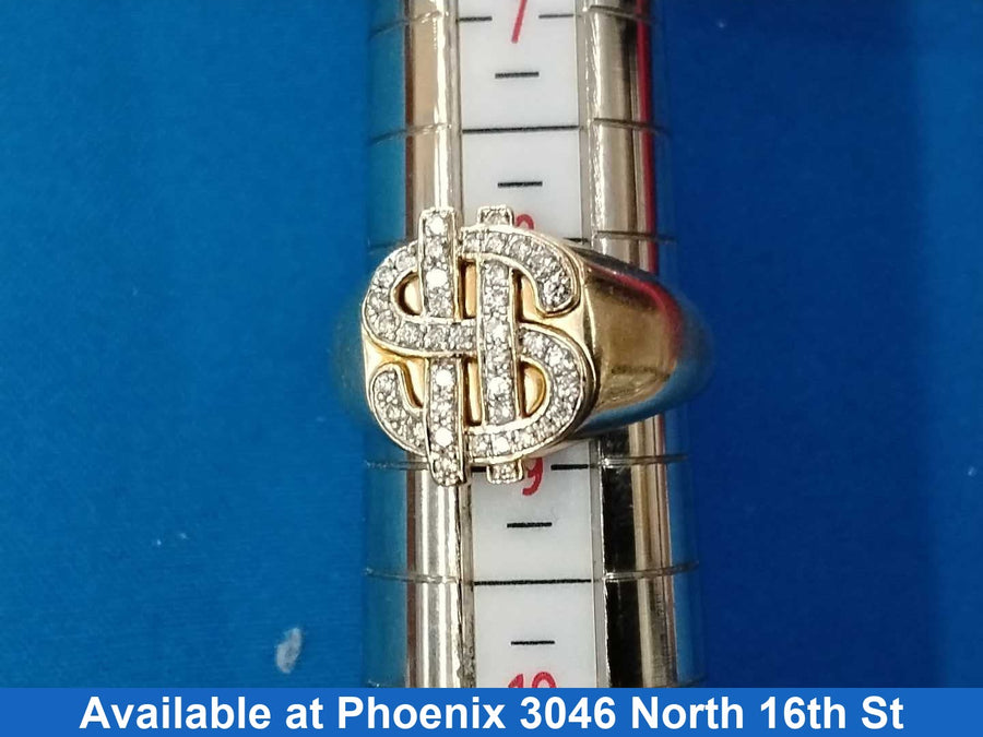 Men's Ring - Yellow Gold 14k (.585) 7.4 grams Size 8.5