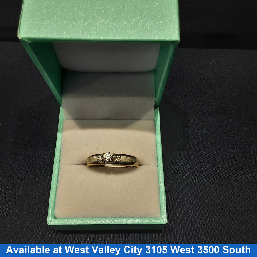 Ring - Engagement Set - Yellow Gold 14k (.585) 3.4 grams Size 6.5