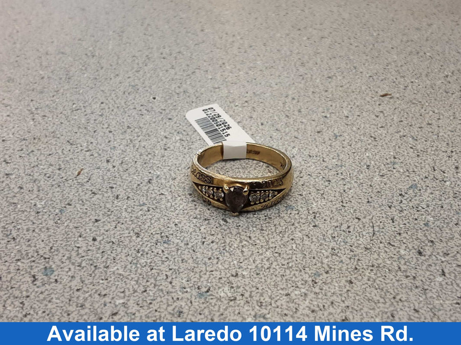 Women's Ring - High School Ring - Yellow Gold 10k (.417) 5.6 grams Size 7.5