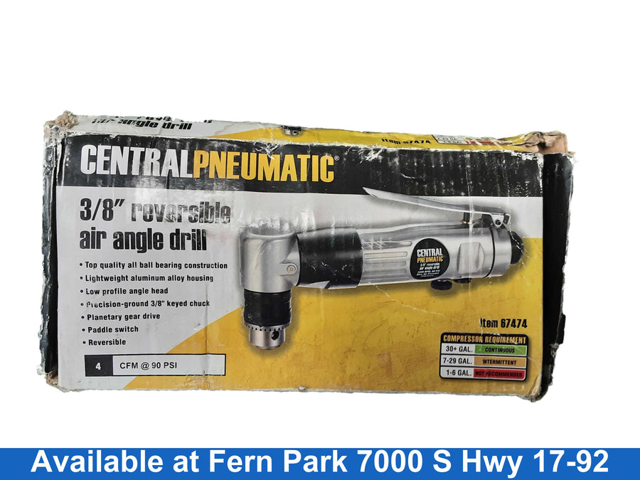 Central Pneumatic 67474 Silver Pneumatic Right-Angle Drill