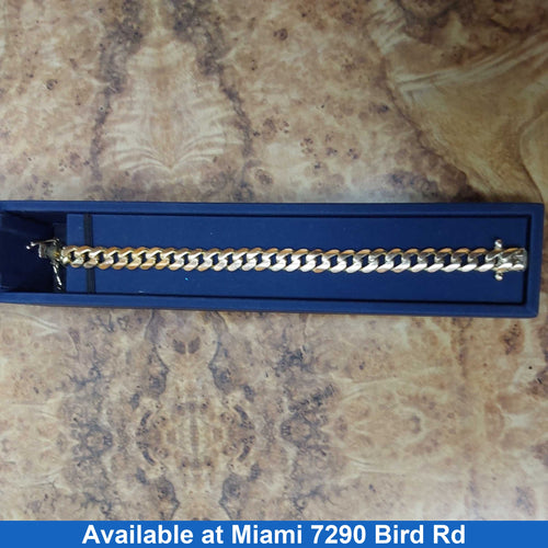 Cuban Link Bracelet - Yellow Gold 14k (.585) 34.2 grams 9 inch