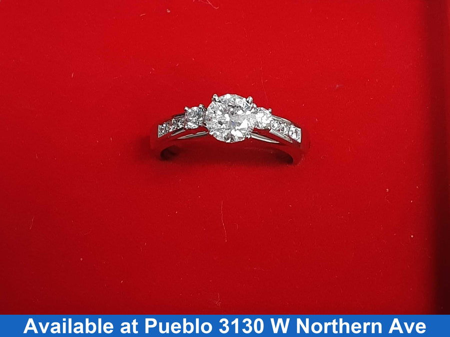 Ring - Wedding Set - White Gold 14k (.585) 4.6 grams Size 8