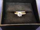 Ring - Engagement Set - Yellow Gold 10k (.417) 3.8 grams Size 7