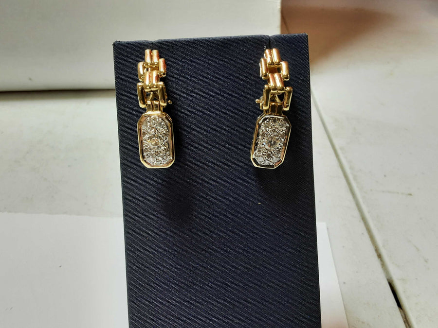 Jacket Earrings - Yellow Gold 14k (.585) 9.5 grams