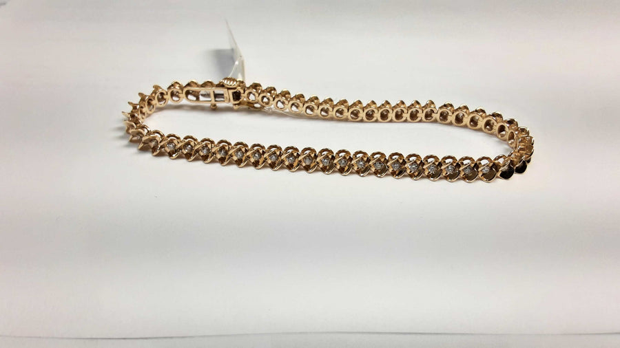 Tennis Bracelet - Yellow Gold 10k (.417) 8 grams 7 inch