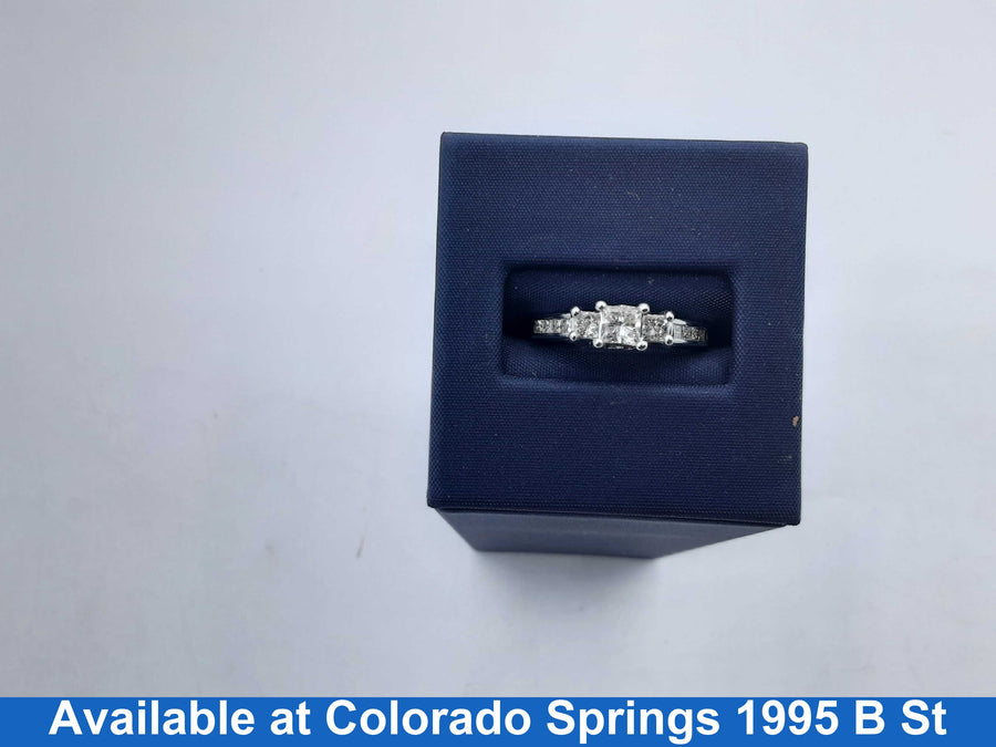 Ring - Engagement Set - White Gold 14k (.585) 3.9 grams Size 7