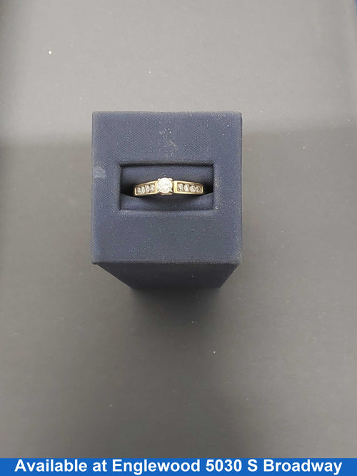 Women's Ring - Solitaire - Yellow Gold 14k (.585) 3.2 grams Size 8.5