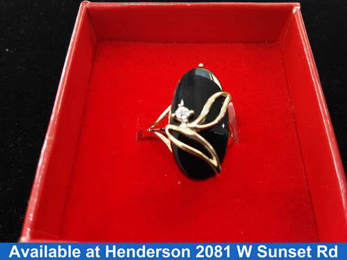 Women's Ring - Yellow Gold 10k (.417) 3.1 grams Size 12
