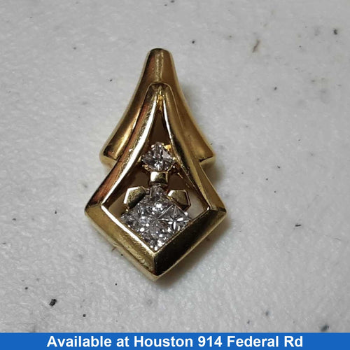 Diamond Pendant - Yellow Gold 18k (.750) 3.3 grams