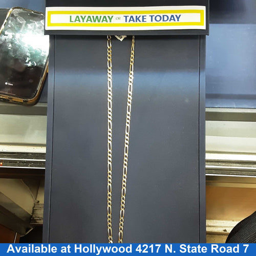 Figaro Chain - Yellow Gold 14k (.585) 18.9 grams 22 inch