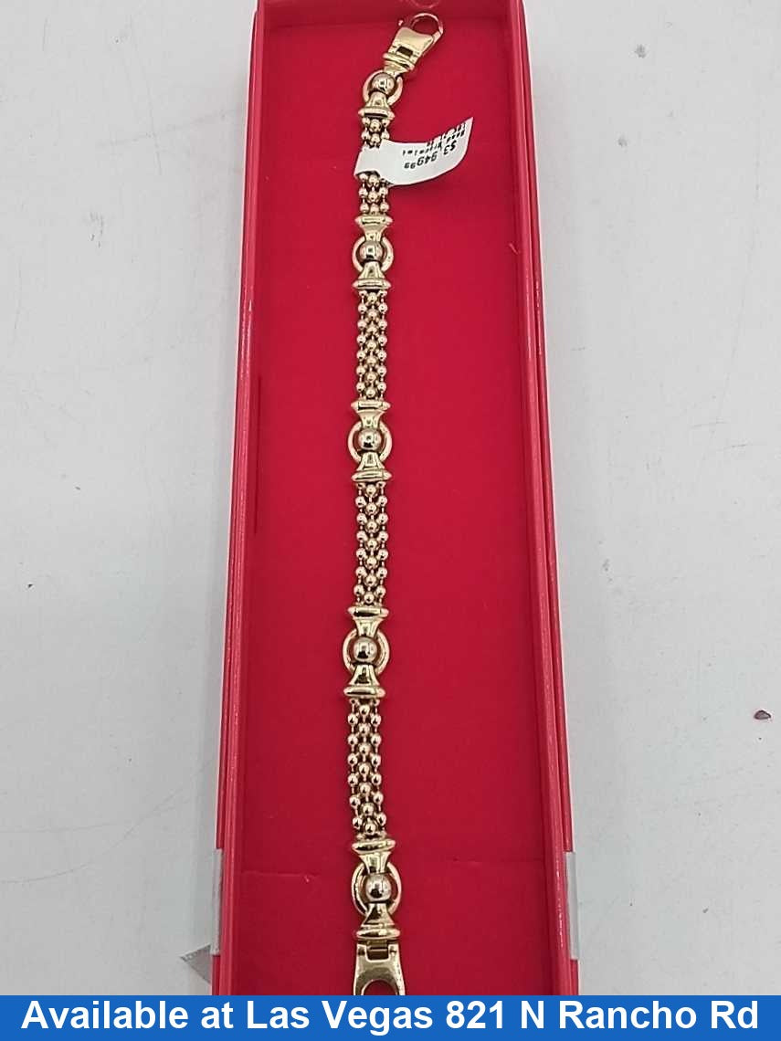 Bead Bracelet - Yellow Gold 18k (.750) 21.9 grams 7 inch