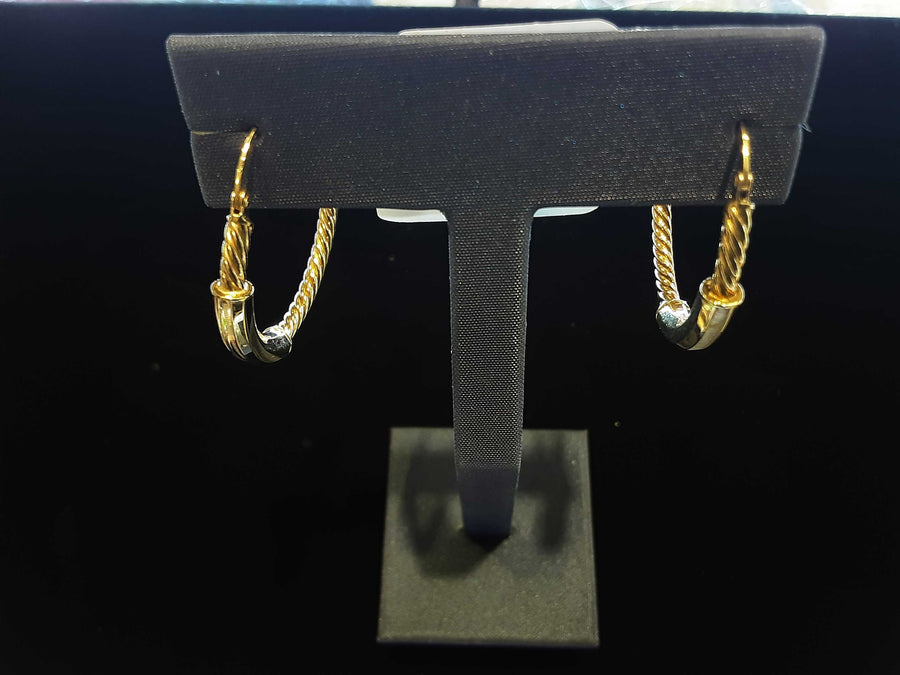 Hoop Earrings - Yellow Gold 10k (.417) 2.4 grams