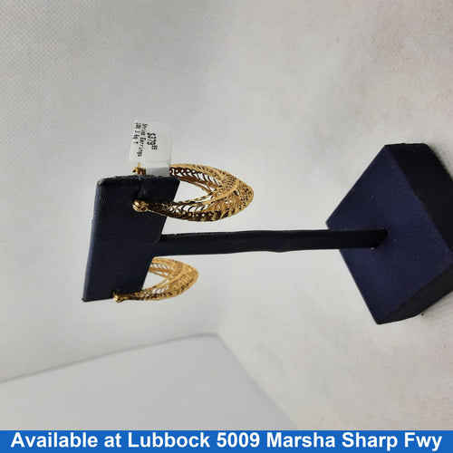 Shrimp Earrings - Yellow Gold 10k (.417) 3.6 grams