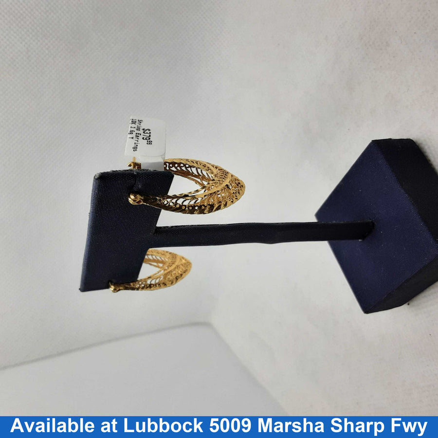 Shrimp Earrings - Yellow Gold 10k (.417) 3.6 grams