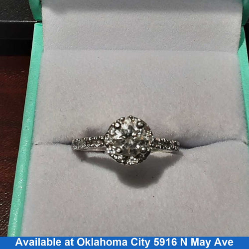 Women's Ring - Solitaire - White Gold 14k (.585) 3.4 grams Size 20