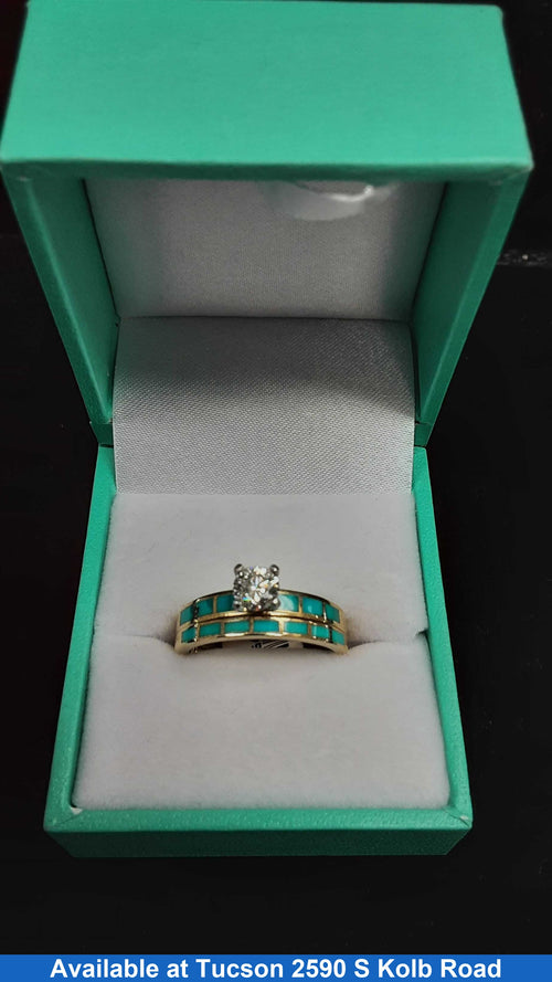 Ring - Engagement Set - Yellow Gold 14k (.585) 5.5 grams Size 20
