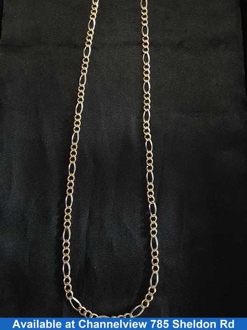 Figaro Chain - Tricolor Gold 14k (.585) 19.9 grams 24 inch
