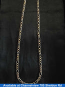Figaro Chain - Tricolor Gold 14k (.585) 19.9 grams 24 inch