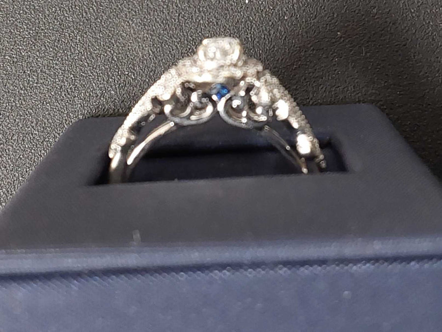 Ring - Wedding Set - White Gold 14k (.585) 7.7 Grams Size 8.5