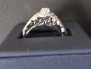 Ring - Wedding Set - White Gold 14k (.585) 7.7 Grams Size 8.5