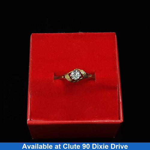 Women's Ring - Solitaire - Yellow Gold 10k (.417) 1.6 grams Size 8.5