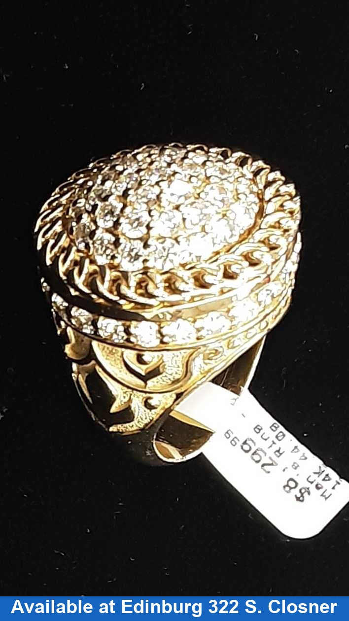 Men's Ring - Yellow Gold 14k (.585) 44 grams Size 11