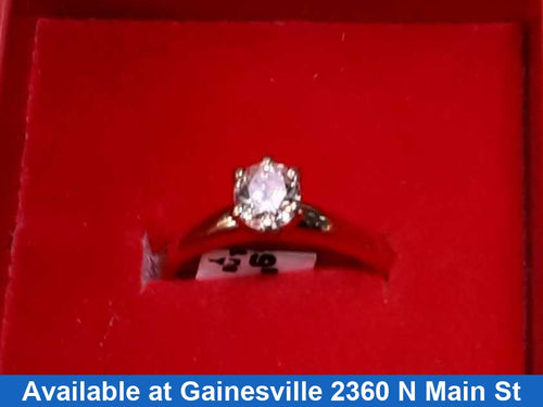 Women's Ring - Solitaire - Yellow Gold 14k (.585) 4.1 grams Size 6