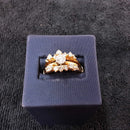 Ring - Wedding Set - Yellow Gold 14k (.585) 7.6 grams Size 8.5