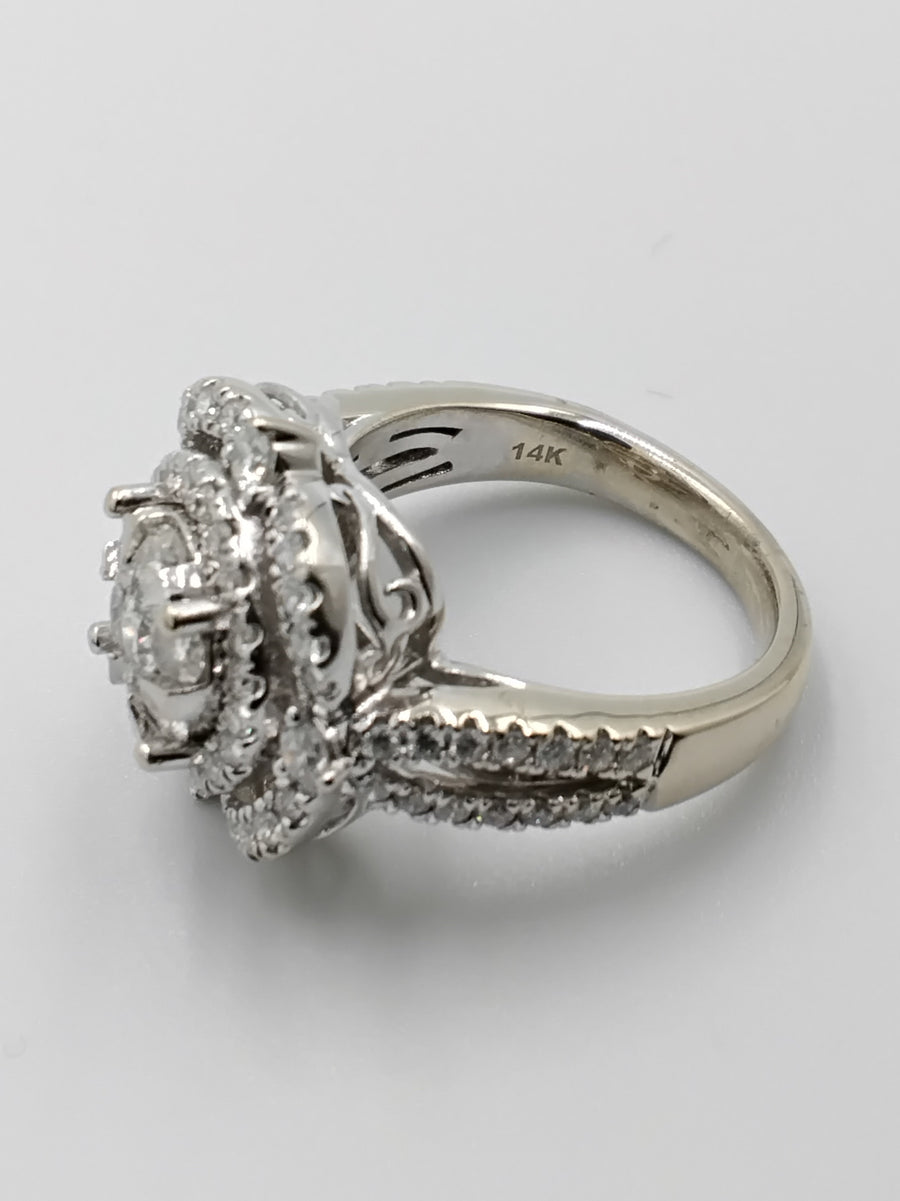 Women's Ring - White Gold 14k (.585) 6.1 grams Size 5