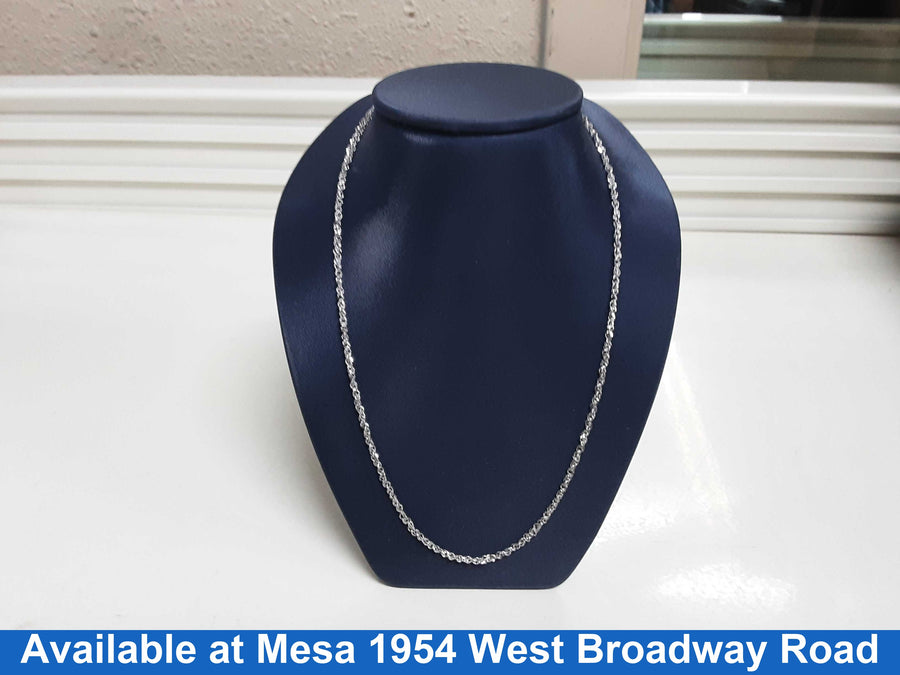 Rope Chain - White Gold 14k (.585) 3.7 grams 20 inch