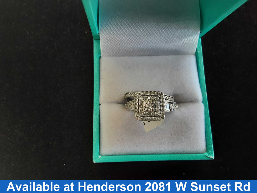 Ring - Engagement Set - White Gold 14k (.585) 4.2 grams Size 20